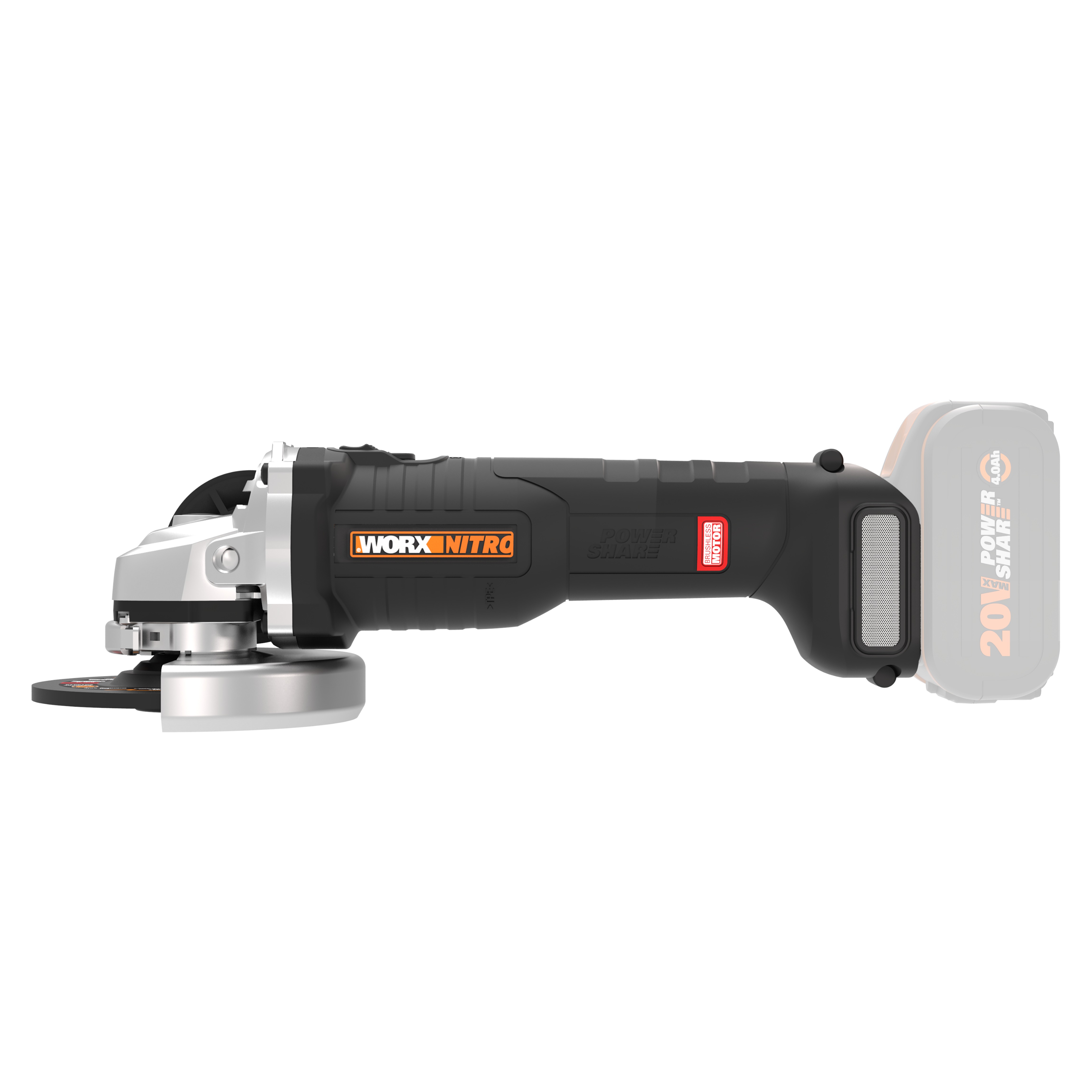 Worx WX813.9 - Amoladora Brushless 115mm 20V S/bat